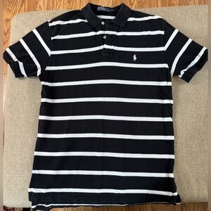 Polo Ralph Lauren Black and White Striped Polo